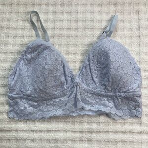 Aerie Soft Blue Lace Bralette